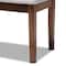 Baxton Studio Teresa Transitional Grey Upholstered and Walnut Wood Dining Bench 170-10917 - alternate 2